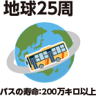 バスの寿命200万キロ以上 地球25周