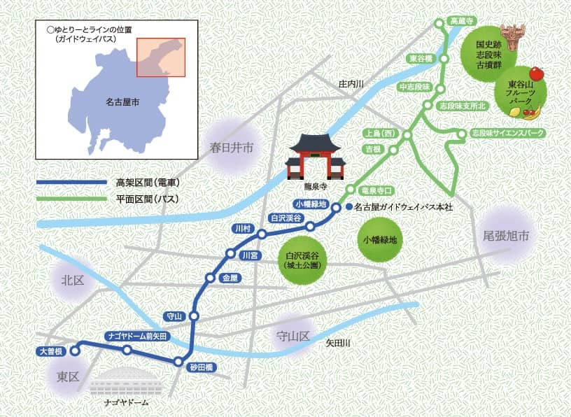 ゆとりーとライン路線図